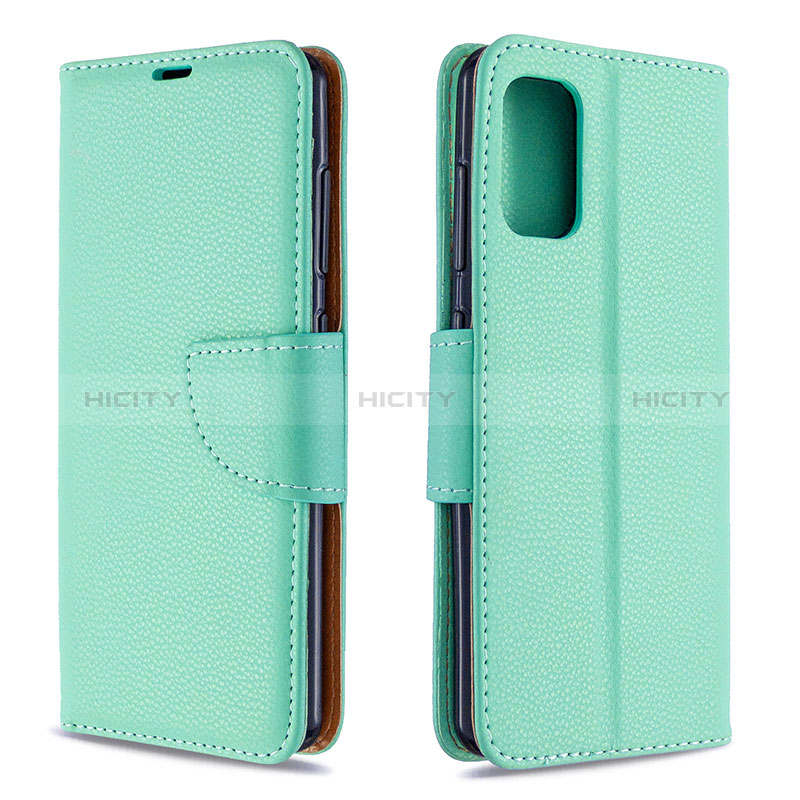 Custodia Portafoglio In Pelle Cover con Supporto B06F per Samsung Galaxy A41 Verde