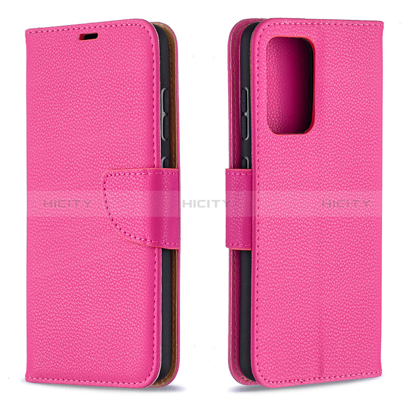 Custodia Portafoglio In Pelle Cover con Supporto B06F per Samsung Galaxy A52s 5G Rosa Caldo