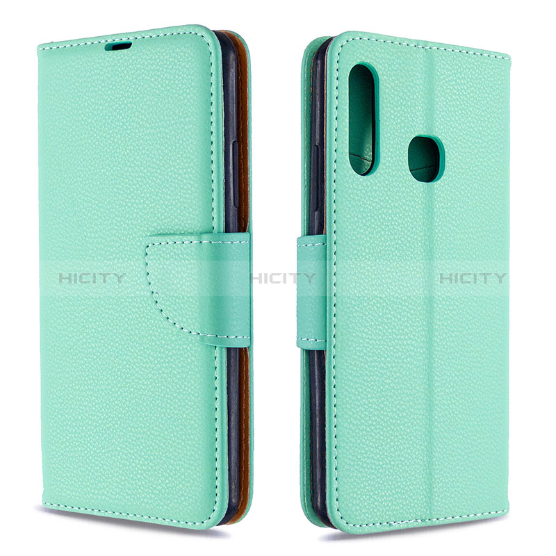 Custodia Portafoglio In Pelle Cover con Supporto B06F per Samsung Galaxy A70E Verde