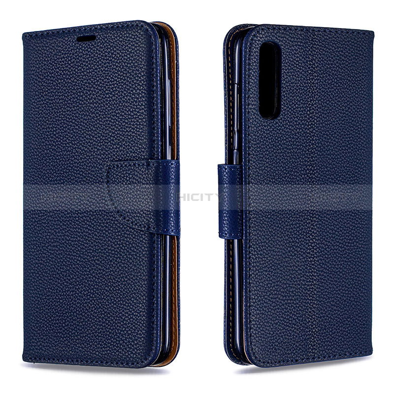 Custodia Portafoglio In Pelle Cover con Supporto B06F per Samsung Galaxy A70S Blu