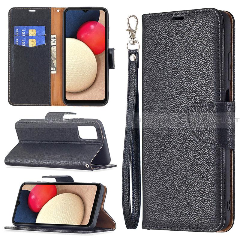 Custodia Portafoglio In Pelle Cover con Supporto B06F per Samsung Galaxy F02S SM-E025F