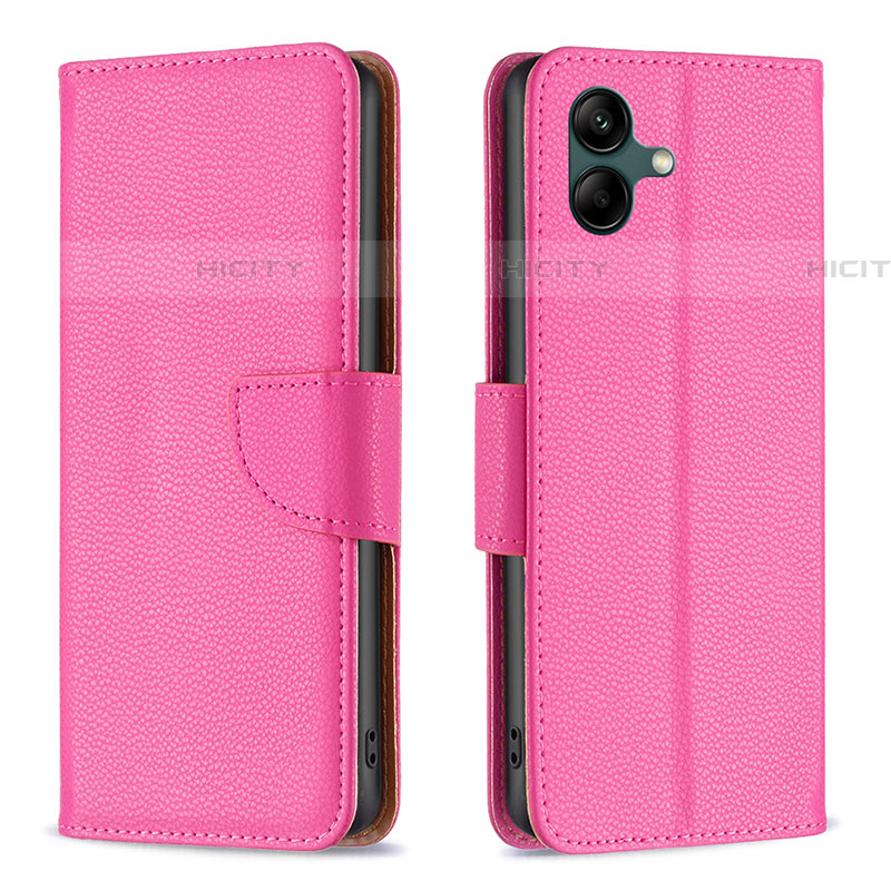 Custodia Portafoglio In Pelle Cover con Supporto B06F per Samsung Galaxy F14 5G Rosa Caldo