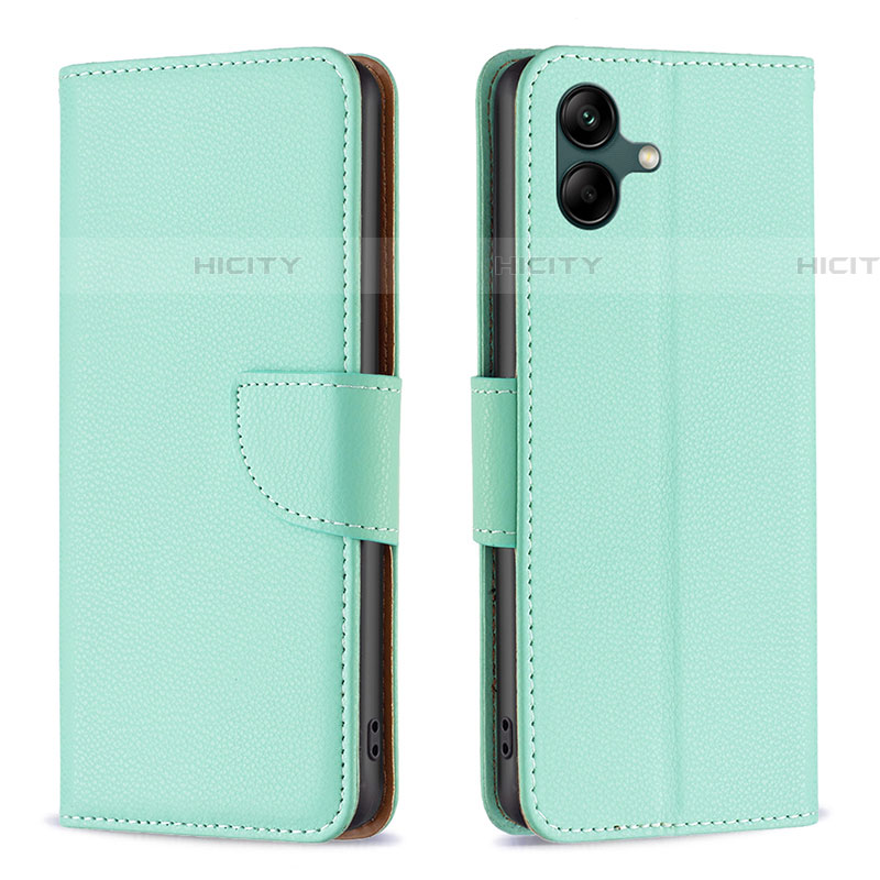 Custodia Portafoglio In Pelle Cover con Supporto B06F per Samsung Galaxy F14 5G Verde