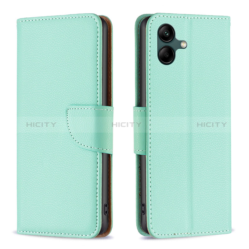 Custodia Portafoglio In Pelle Cover con Supporto B06F per Samsung Galaxy M04 Verde