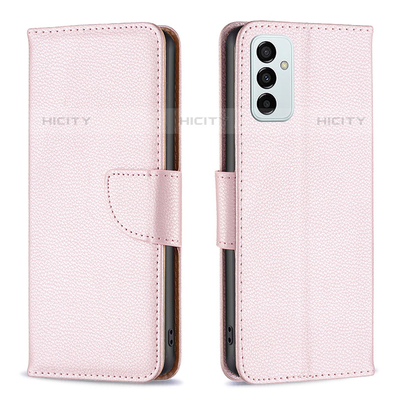 Custodia Portafoglio In Pelle Cover con Supporto B06F per Samsung Galaxy M23 5G Oro Rosa