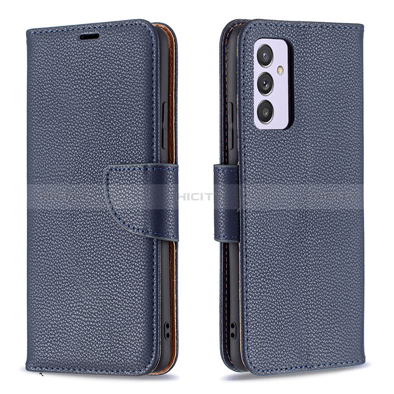 Custodia Portafoglio In Pelle Cover con Supporto B06F per Samsung Galaxy Quantum2 5G Blu