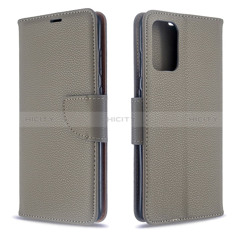 Custodia Portafoglio In Pelle Cover con Supporto B06F per Samsung Galaxy S20 5G Grigio