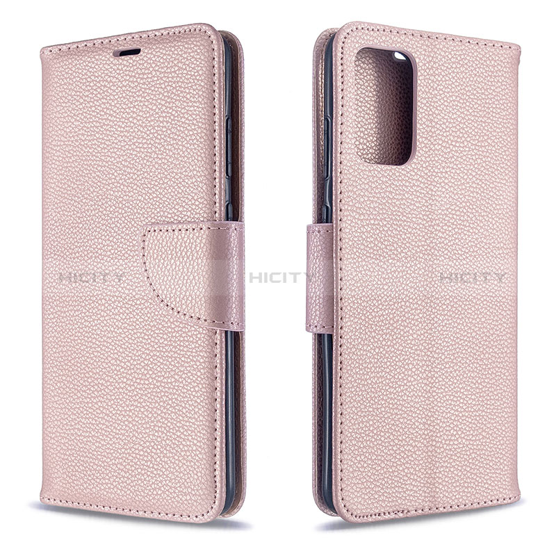 Custodia Portafoglio In Pelle Cover con Supporto B06F per Samsung Galaxy S20 5G Oro Rosa