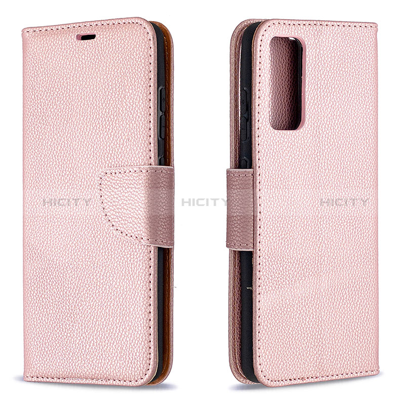 Custodia Portafoglio In Pelle Cover con Supporto B06F per Samsung Galaxy S20 Lite 5G Oro Rosa