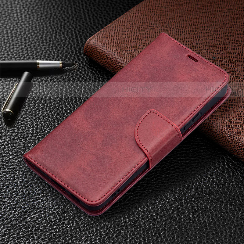 Custodia Portafoglio In Pelle Cover con Supporto B06F per Samsung Galaxy S22 5G Rosso