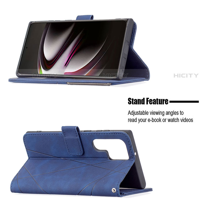 Custodia Portafoglio In Pelle Cover con Supporto B06F per Samsung Galaxy S22 Ultra 5G