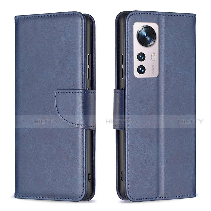 Custodia Portafoglio In Pelle Cover con Supporto B06F per Xiaomi Mi 12 5G Blu