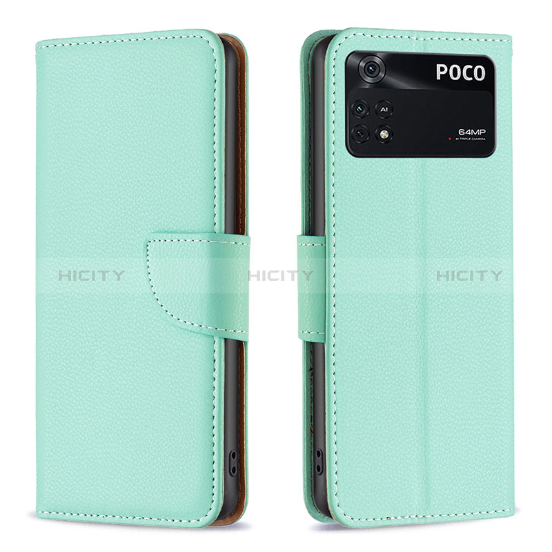 Custodia Portafoglio In Pelle Cover con Supporto B06F per Xiaomi Poco M4 Pro 4G