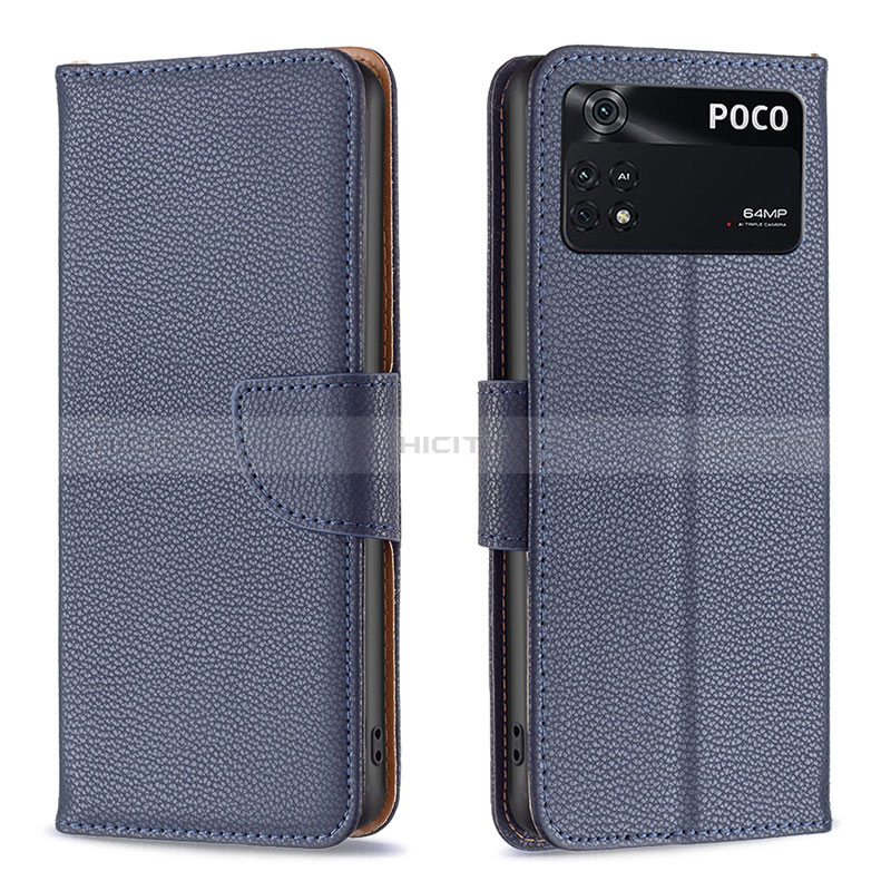 Custodia Portafoglio In Pelle Cover con Supporto B06F per Xiaomi Poco M4 Pro 4G