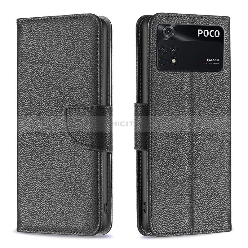 Custodia Portafoglio In Pelle Cover con Supporto B06F per Xiaomi Poco M4 Pro 4G