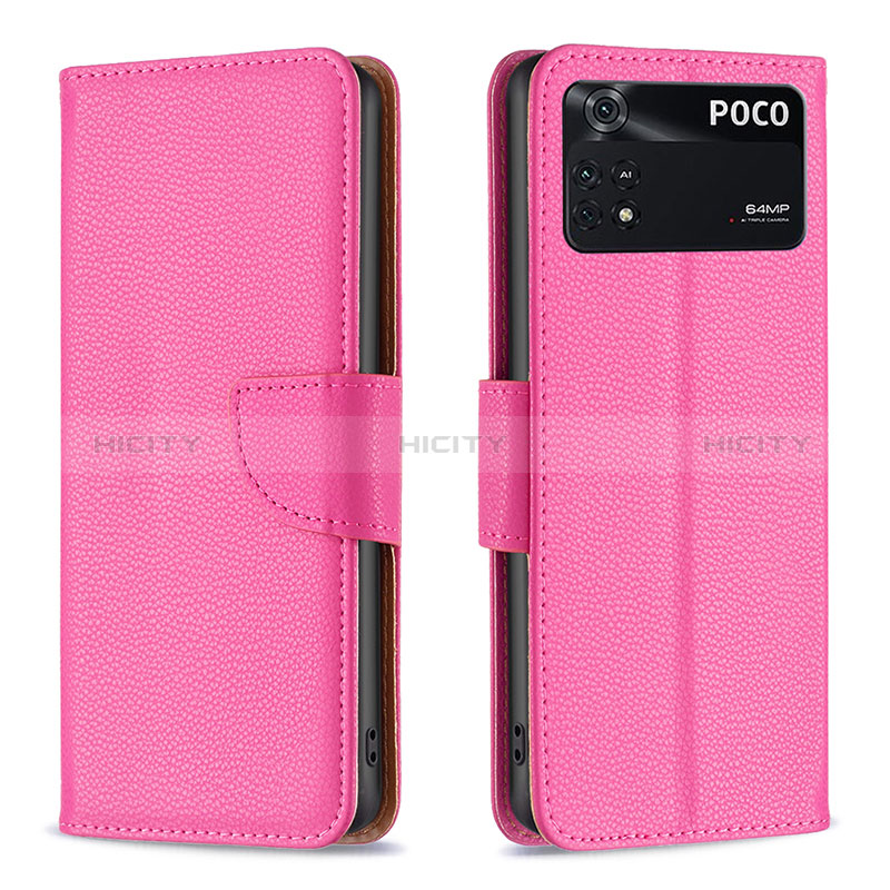 Custodia Portafoglio In Pelle Cover con Supporto B06F per Xiaomi Poco M4 Pro 4G