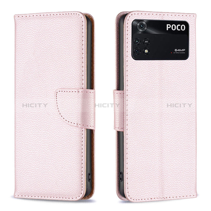 Custodia Portafoglio In Pelle Cover con Supporto B06F per Xiaomi Poco M4 Pro 4G