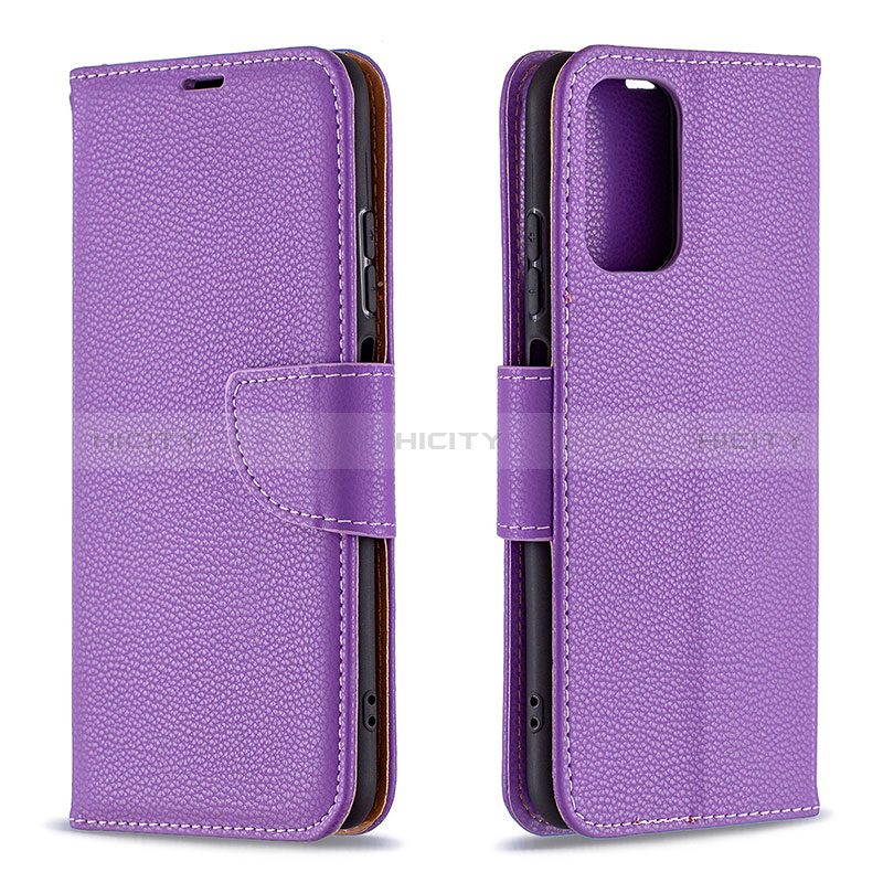 Custodia Portafoglio In Pelle Cover con Supporto B06F per Xiaomi Poco M5S Viola