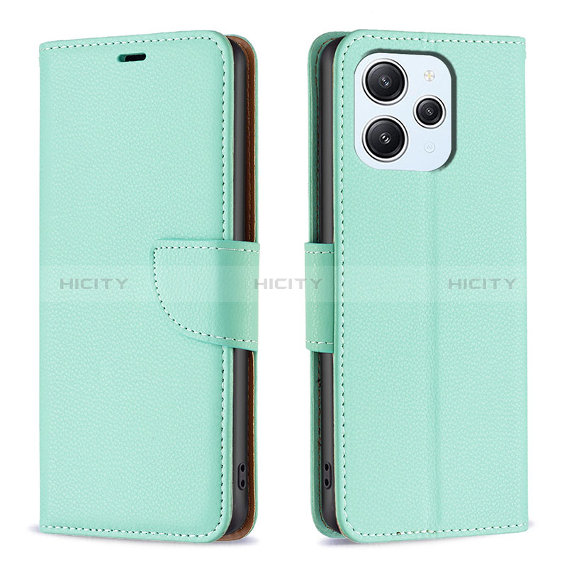 Custodia Portafoglio In Pelle Cover con Supporto B06F per Xiaomi Redmi 12 4G Verde