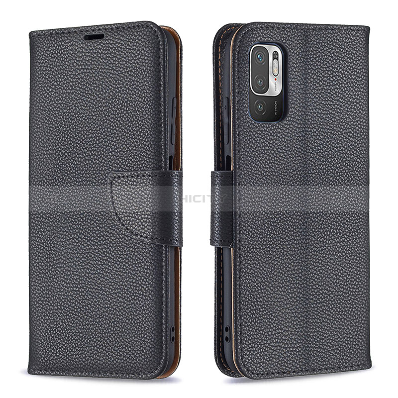 Custodia Portafoglio In Pelle Cover con Supporto B06F per Xiaomi Redmi Note 10T 5G Nero