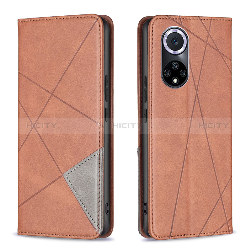 Custodia Portafoglio In Pelle Cover con Supporto B07F per Huawei Honor 50 5G Marrone