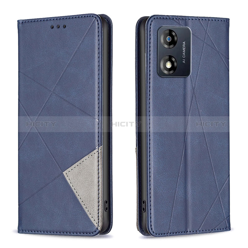 Custodia Portafoglio In Pelle Cover con Supporto B07F per Motorola Moto E13 Blu