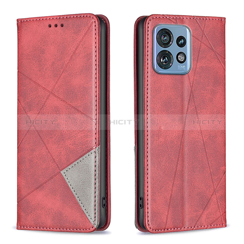 Custodia Portafoglio In Pelle Cover con Supporto B07F per Motorola Moto Edge 40 Pro 5G Rosso