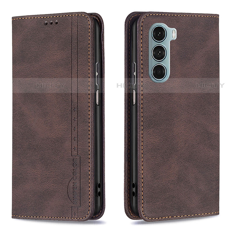 Custodia Portafoglio In Pelle Cover con Supporto B07F per Motorola Moto Edge S30 5G Marrone