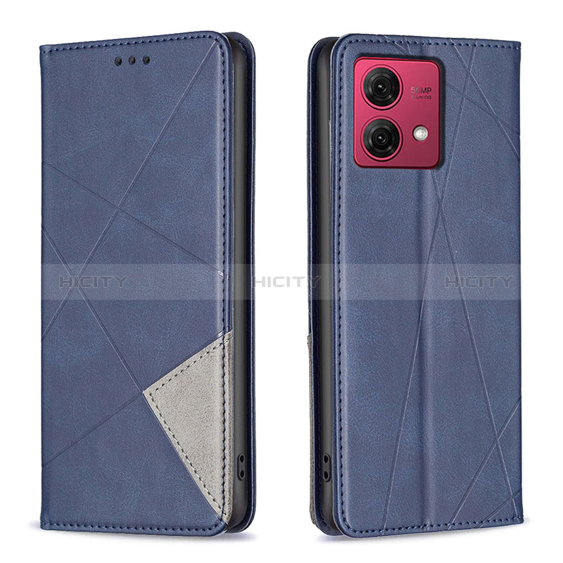 Custodia Portafoglio In Pelle Cover con Supporto B07F per Motorola Moto G84 5G Blu