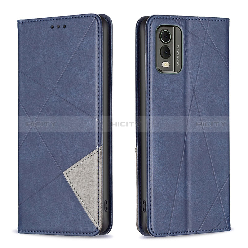 Custodia Portafoglio In Pelle Cover con Supporto B07F per Nokia C32 Blu