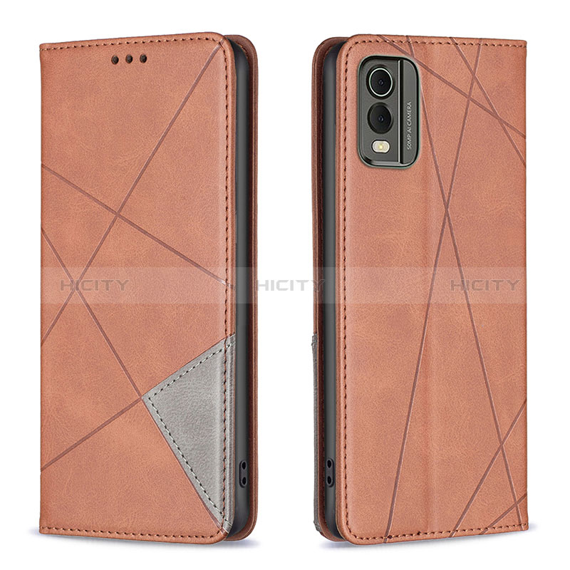 Custodia Portafoglio In Pelle Cover con Supporto B07F per Nokia C32 Marrone