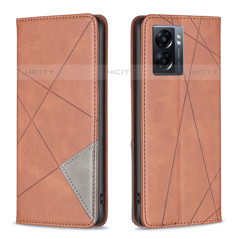 Custodia Portafoglio In Pelle Cover con Supporto B07F per OnePlus Nord N300 5G Marrone