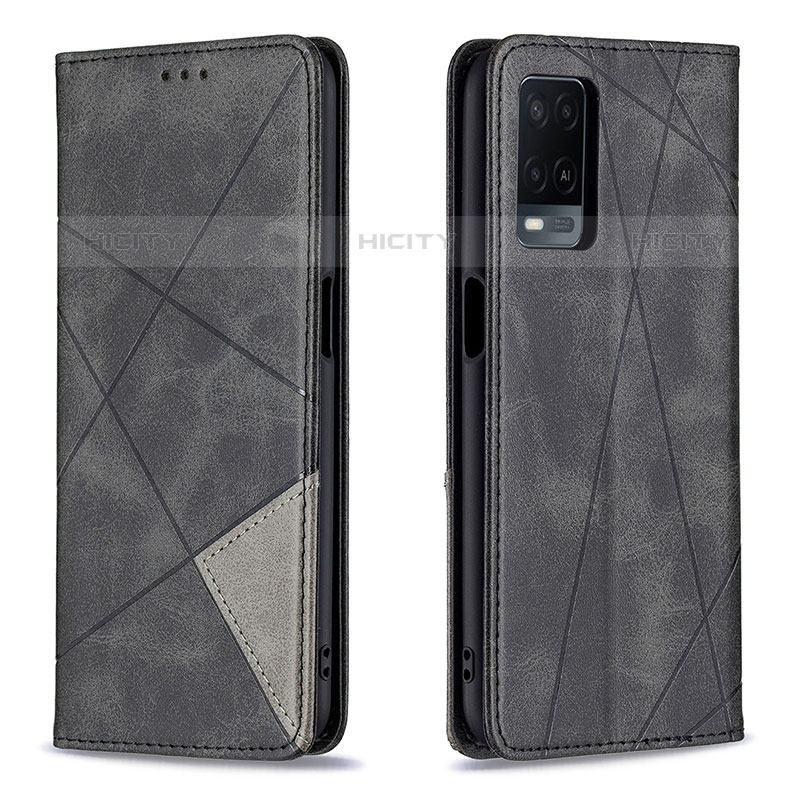 Custodia Portafoglio In Pelle Cover con Supporto B07F per Oppo A54 4G Nero