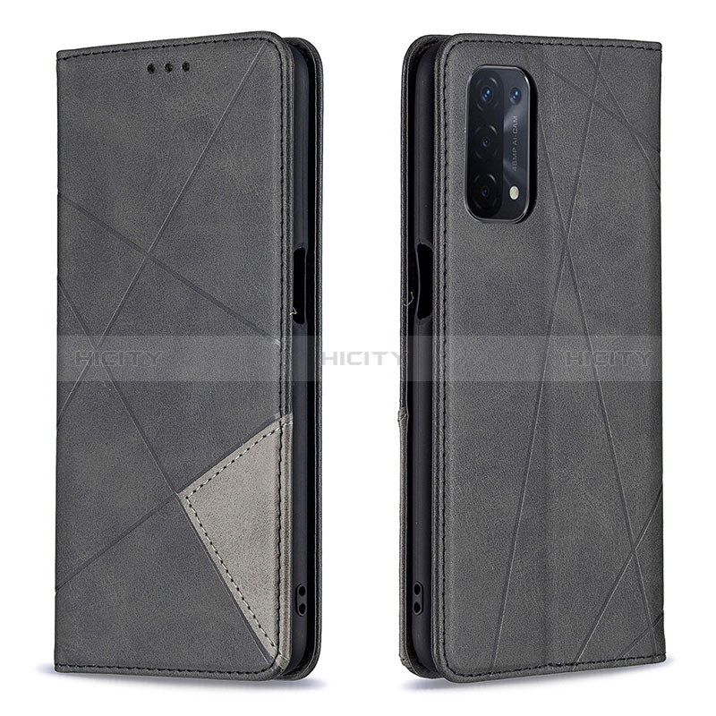 Custodia Portafoglio In Pelle Cover con Supporto B07F per Oppo A54 5G Nero