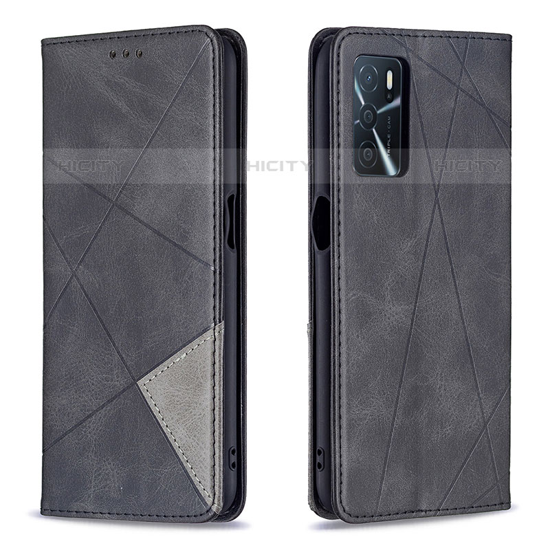 Custodia Portafoglio In Pelle Cover con Supporto B07F per Oppo A54s Nero