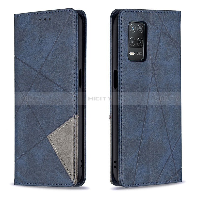 Custodia Portafoglio In Pelle Cover con Supporto B07F per Realme 8 5G Blu