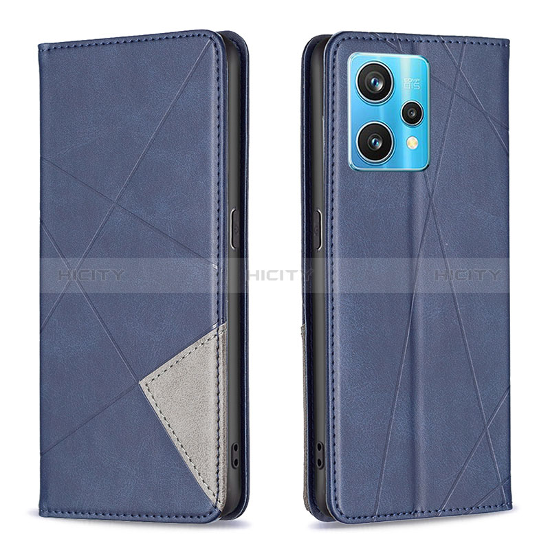 Custodia Portafoglio In Pelle Cover con Supporto B07F per Realme 9 4G Blu