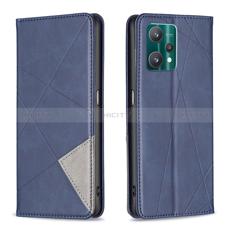 Custodia Portafoglio In Pelle Cover con Supporto B07F per Realme 9 5G Blu