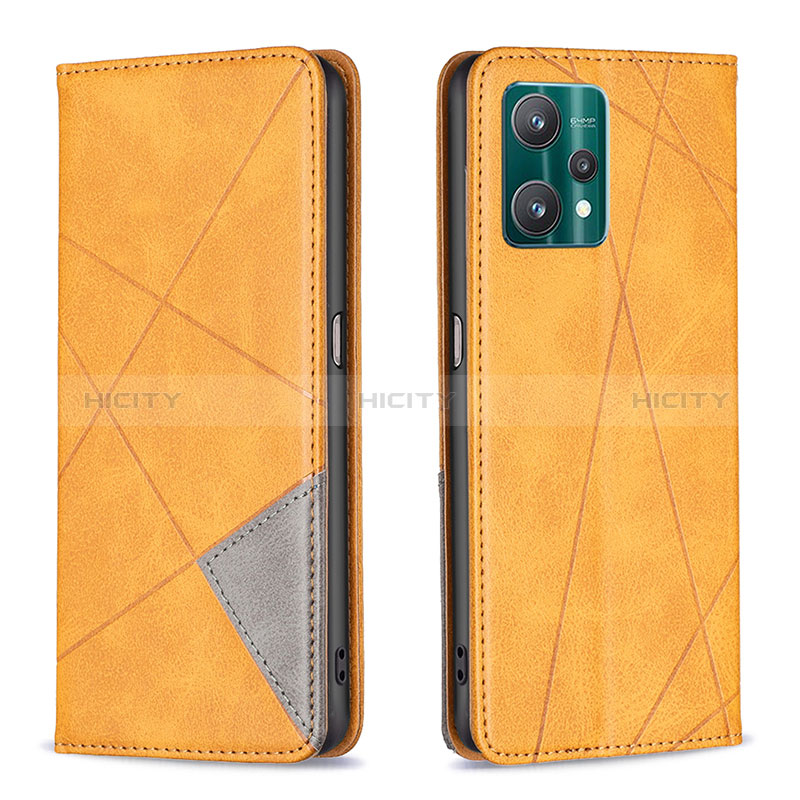 Custodia Portafoglio In Pelle Cover con Supporto B07F per Realme 9 Pro 5G Marrone Chiaro