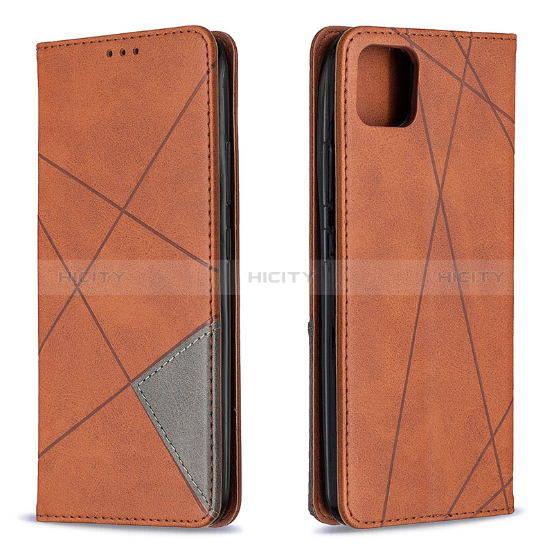 Custodia Portafoglio In Pelle Cover con Supporto B07F per Realme C11 (2021) Marrone