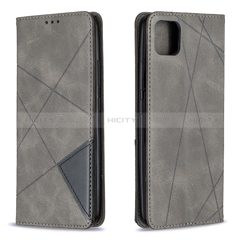 Custodia Portafoglio In Pelle Cover con Supporto B07F per Realme C20 Grigio