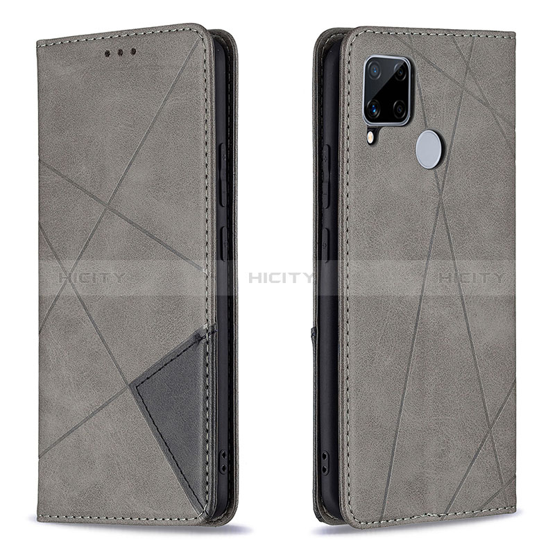 Custodia Portafoglio In Pelle Cover con Supporto B07F per Realme Narzo 20 Grigio