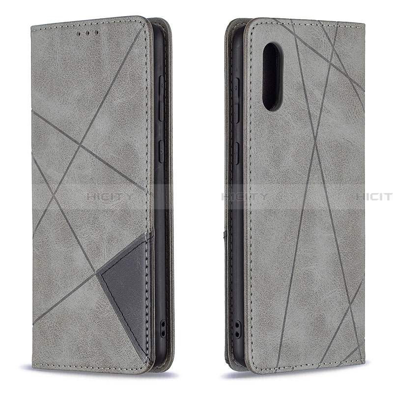Custodia Portafoglio In Pelle Cover con Supporto B07F per Samsung Galaxy A02 Grigio