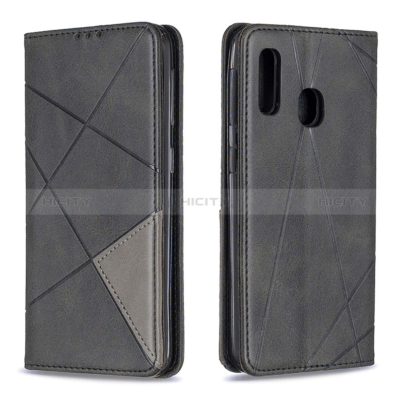 Custodia Portafoglio In Pelle Cover con Supporto B07F per Samsung Galaxy A20e Nero