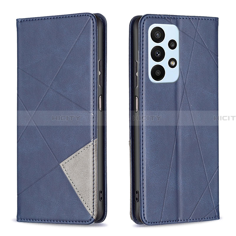 Custodia Portafoglio In Pelle Cover con Supporto B07F per Samsung Galaxy A23 4G Blu