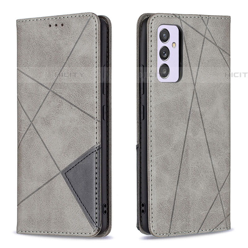 Custodia Portafoglio In Pelle Cover con Supporto B07F per Samsung Galaxy A24 4G Grigio