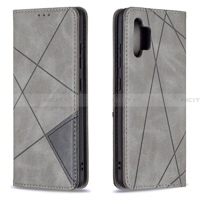 Custodia Portafoglio In Pelle Cover con Supporto B07F per Samsung Galaxy A32 4G Grigio