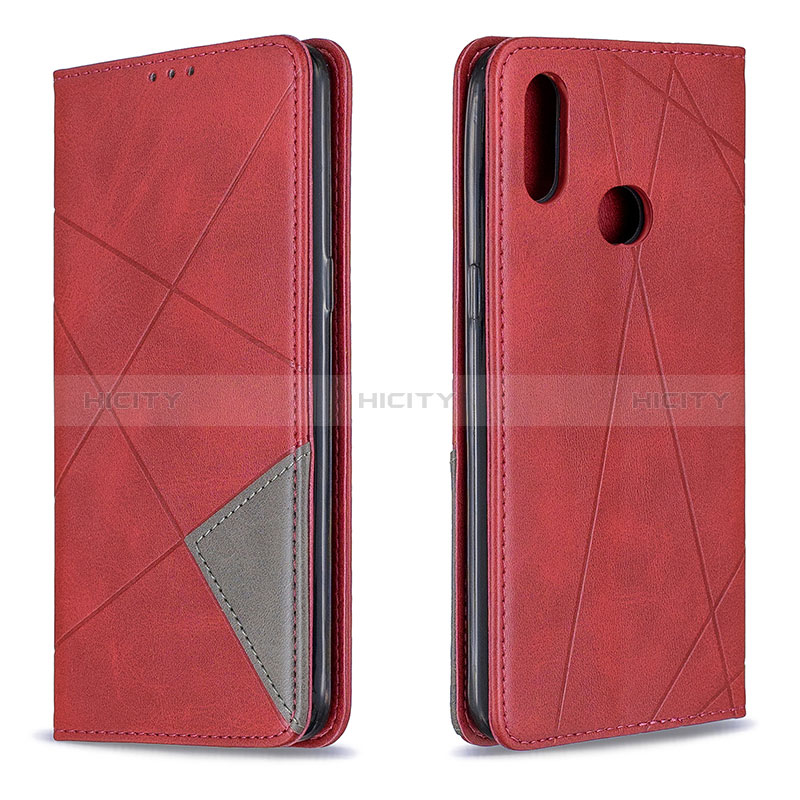 Custodia Portafoglio In Pelle Cover con Supporto B07F per Samsung Galaxy M01s Rosso