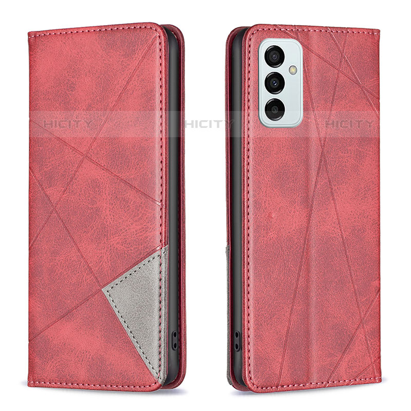 Custodia Portafoglio In Pelle Cover con Supporto B07F per Samsung Galaxy M23 5G Rosso