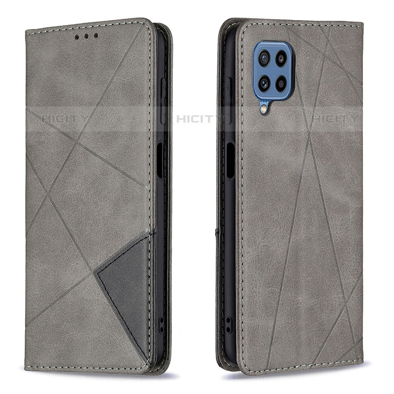 Custodia Portafoglio In Pelle Cover con Supporto B07F per Samsung Galaxy M32 4G Grigio